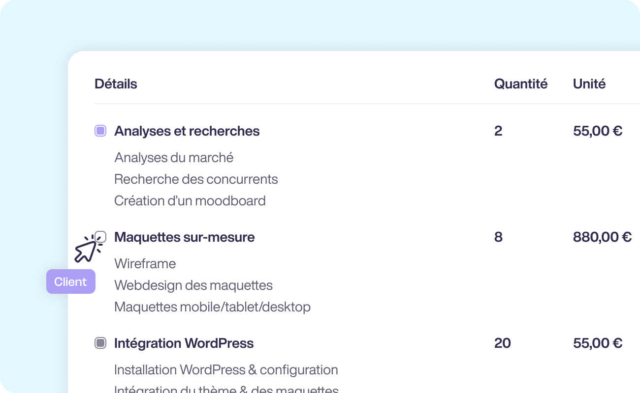 Logiciel de facturation avec devis modulables