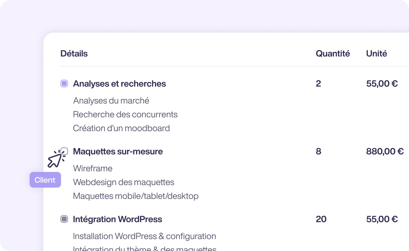 Logiciel de facturation avec devis modulables
