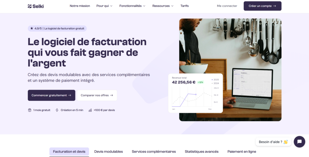 Les 3 meilleures alternatives à Axonaut 3 Site internet Selki