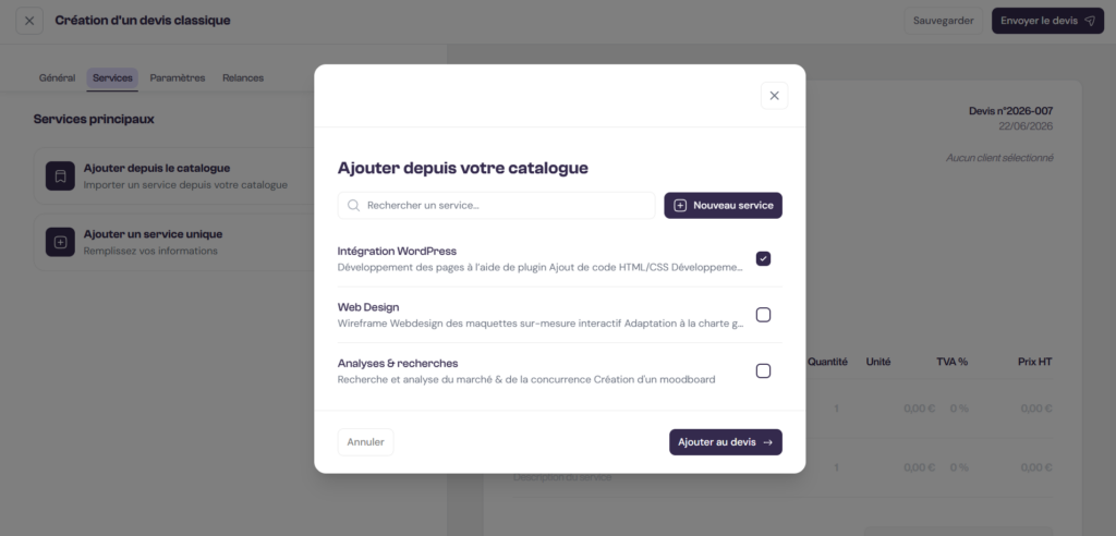 Créer vos devis plus rapidement avec Selki 2 image 1