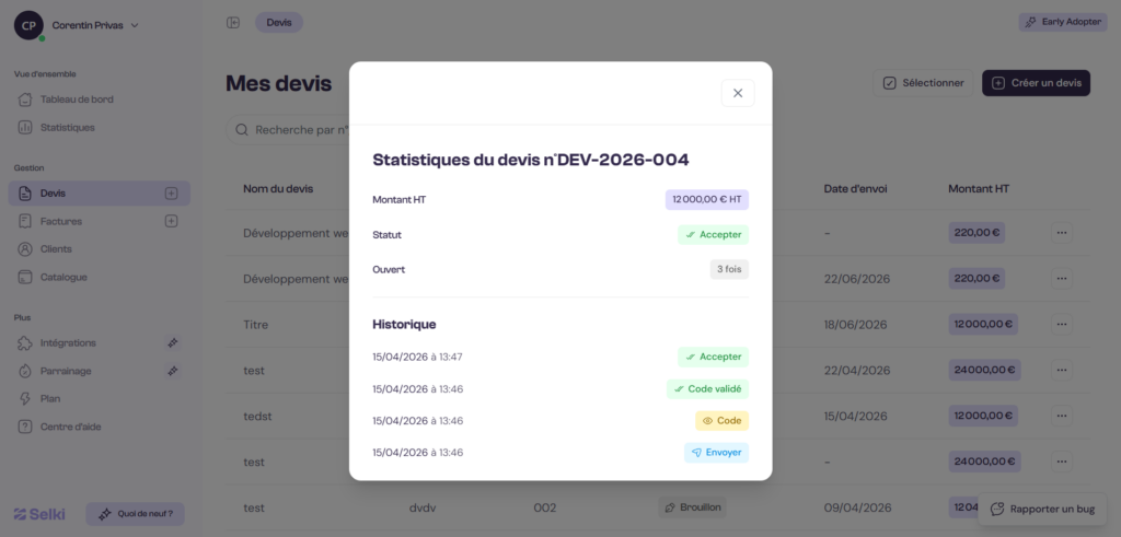 Accélérer la signature de vos devis avec Selki 3 image 10