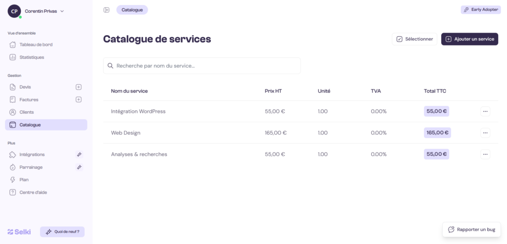 Créer vos devis plus rapidement avec Selki 1 image