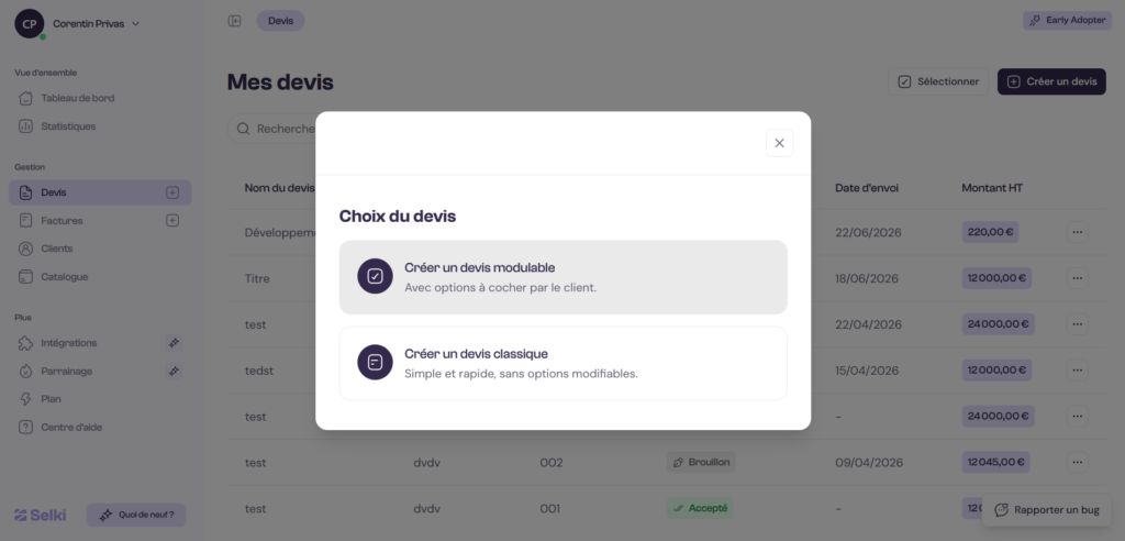 Créer des devis qui inspirent confiance avec Selki 2 image 7